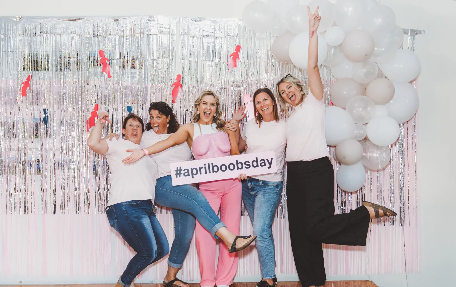 Group of ladies celebrating April boobs day