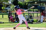 Baseball player in pink