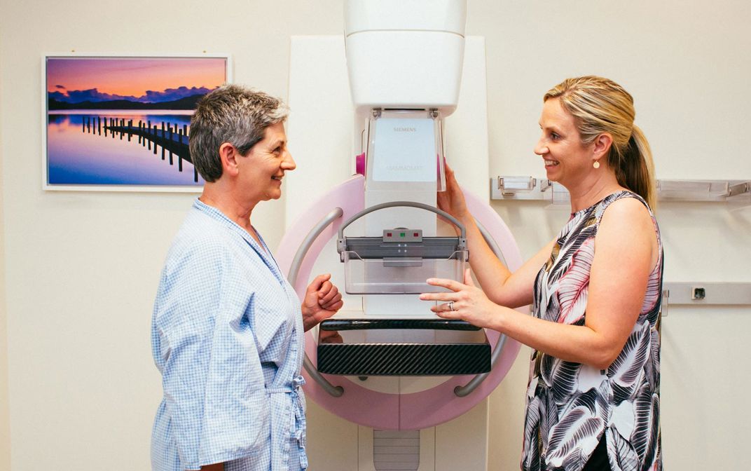 Breast Screen Client and Radiographer image