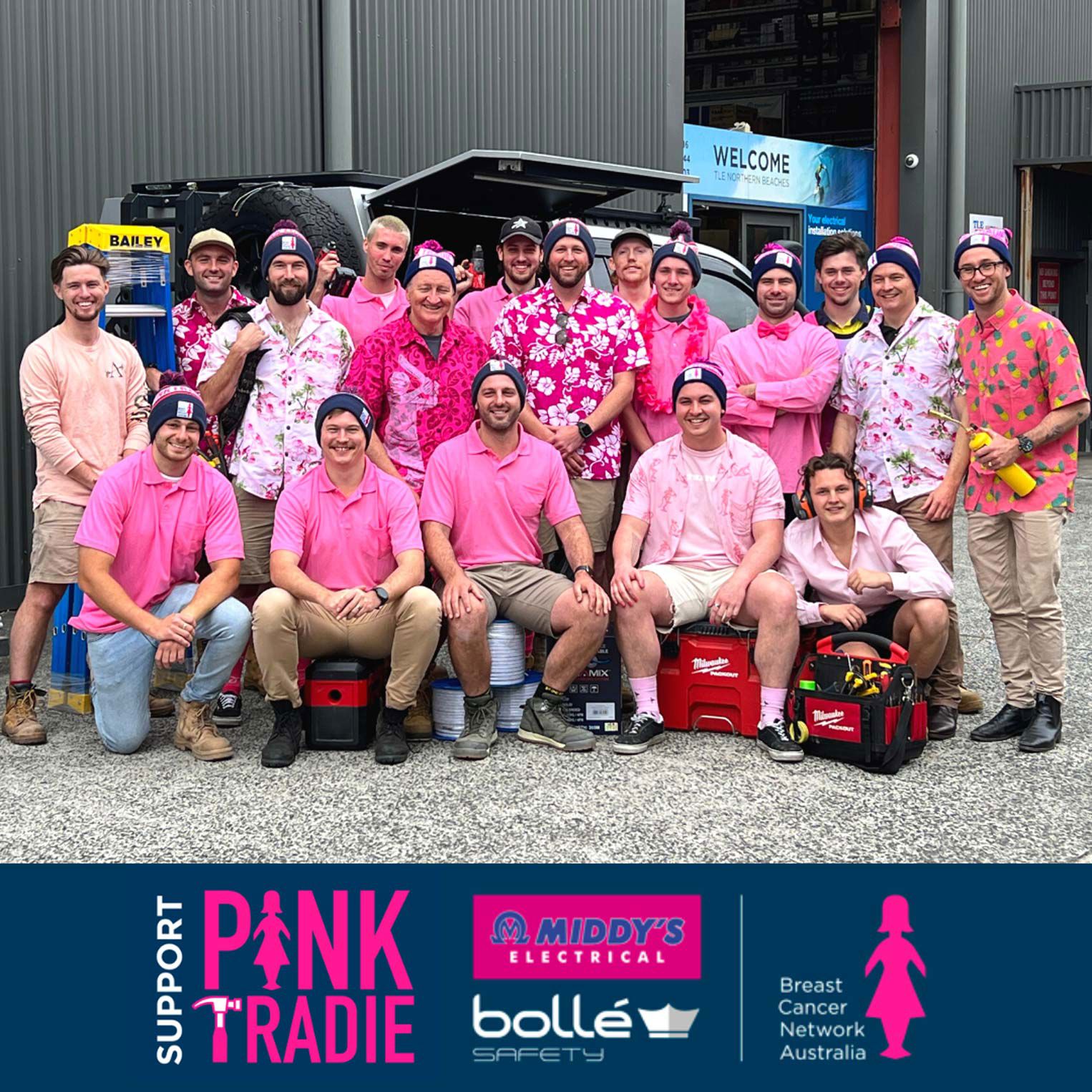 Middy’s Electrical and Bolle Safety – Pink Tradie Campaign Sponsorship 