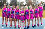 Tongala Netball team in pink