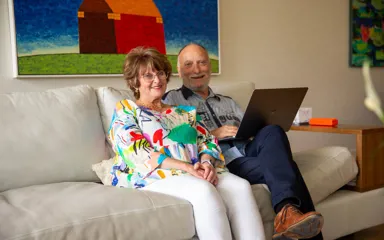 Couple taking part in research survey